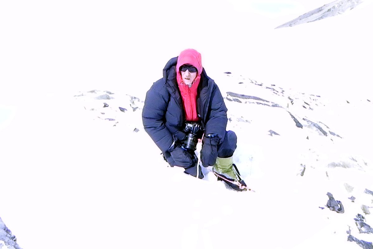 54 Jerome Ryan Resting At 6965m On The Fixed Ropes Through The Rock Band On The Way To Lhakpa Ri Summit 